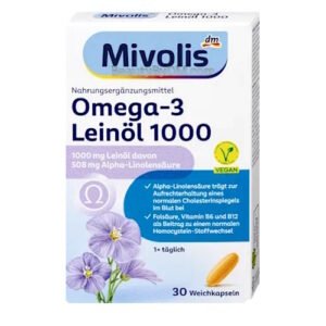 Mivolis Omega-3 Linseed Oil 1000 for Cholesterol, 30 pcs