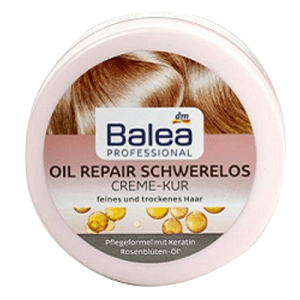 Balea Professional Creme Oil Repair Weightless Hair, Deep Care for Silky Hair, 300ml