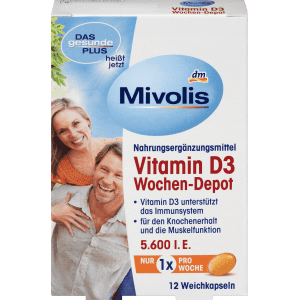 Mivolis Vitamin D3 Wochen-Depot :: Vitamin D3 Weekly, 12 pcs