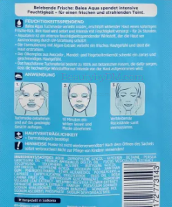 Balea Aqua Moisturizing Sheet Face Mask