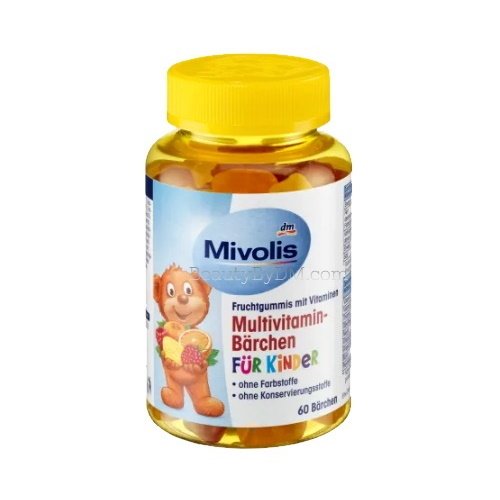 Mivolis Children Multivitamin Fruit Gums Bears, 60 pcs