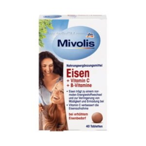 Mivolis Iron + Vitamin C + B Vitamins for Energy, 40 pcs