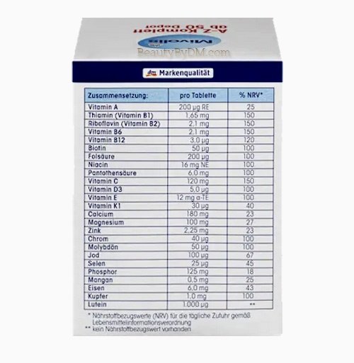 Mivolis A-Z Depot for 50+ Multi Vitamins & Minerals,