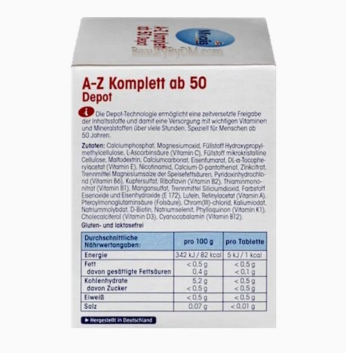 Mivolis A-Z Depot for 50+ Multi Vitamins & Minerals