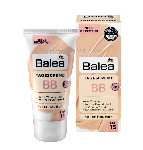 Balea Tinted Day Cream BB Light Skin Tone SPF 50ml BeautyByDM