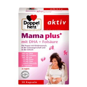 Doppelherz Mama Folic Acid & DHA for Pregnant and Breastfeeding Women, 30 pcs